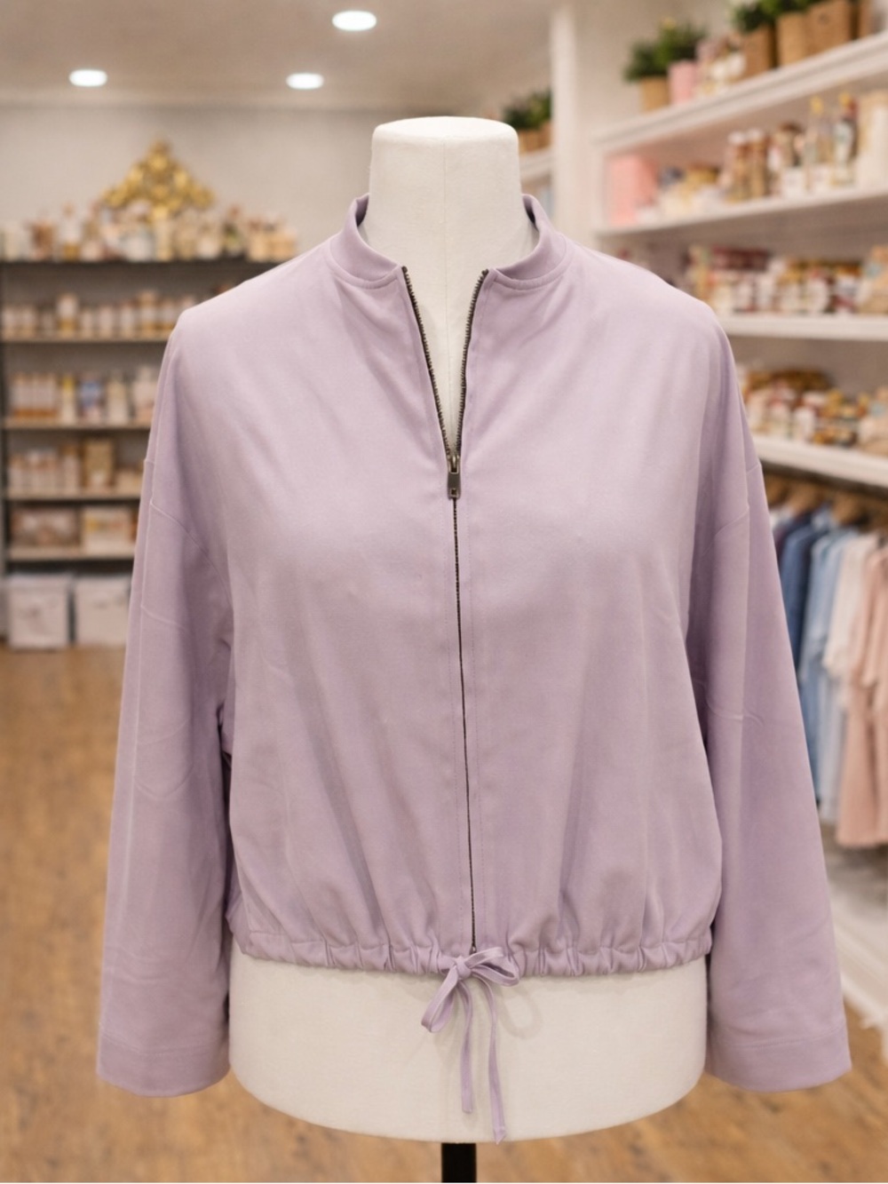 White Birch XL Sage/Lavender Lightweight Jacket Gunmetal Zip NWOT